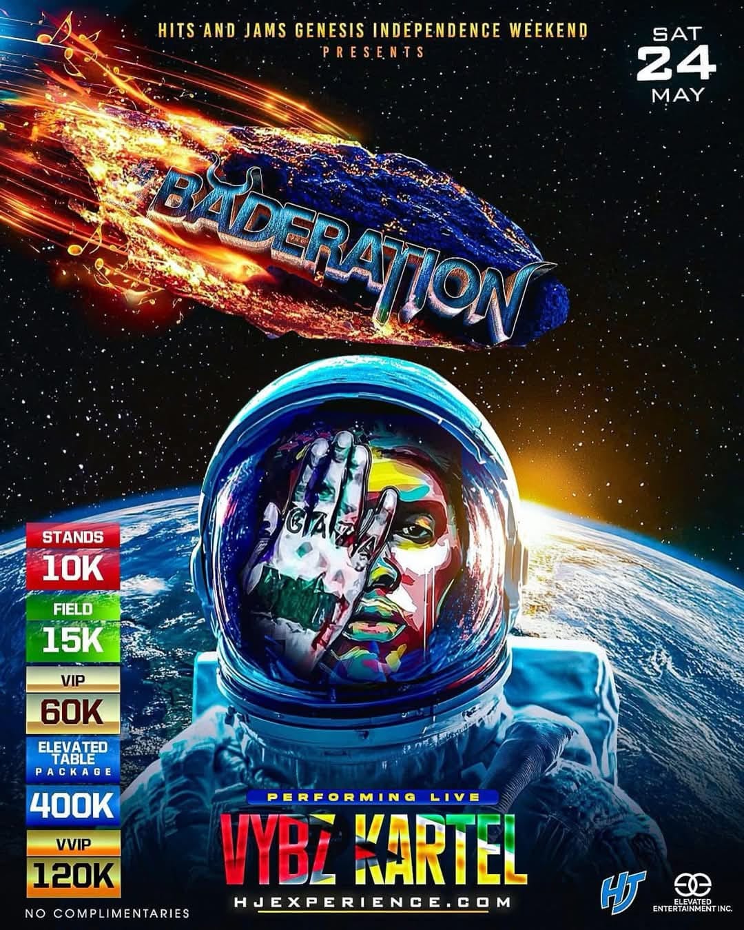 Vybz Kartel live at the National Stadium for Baderation May 24, 2025
