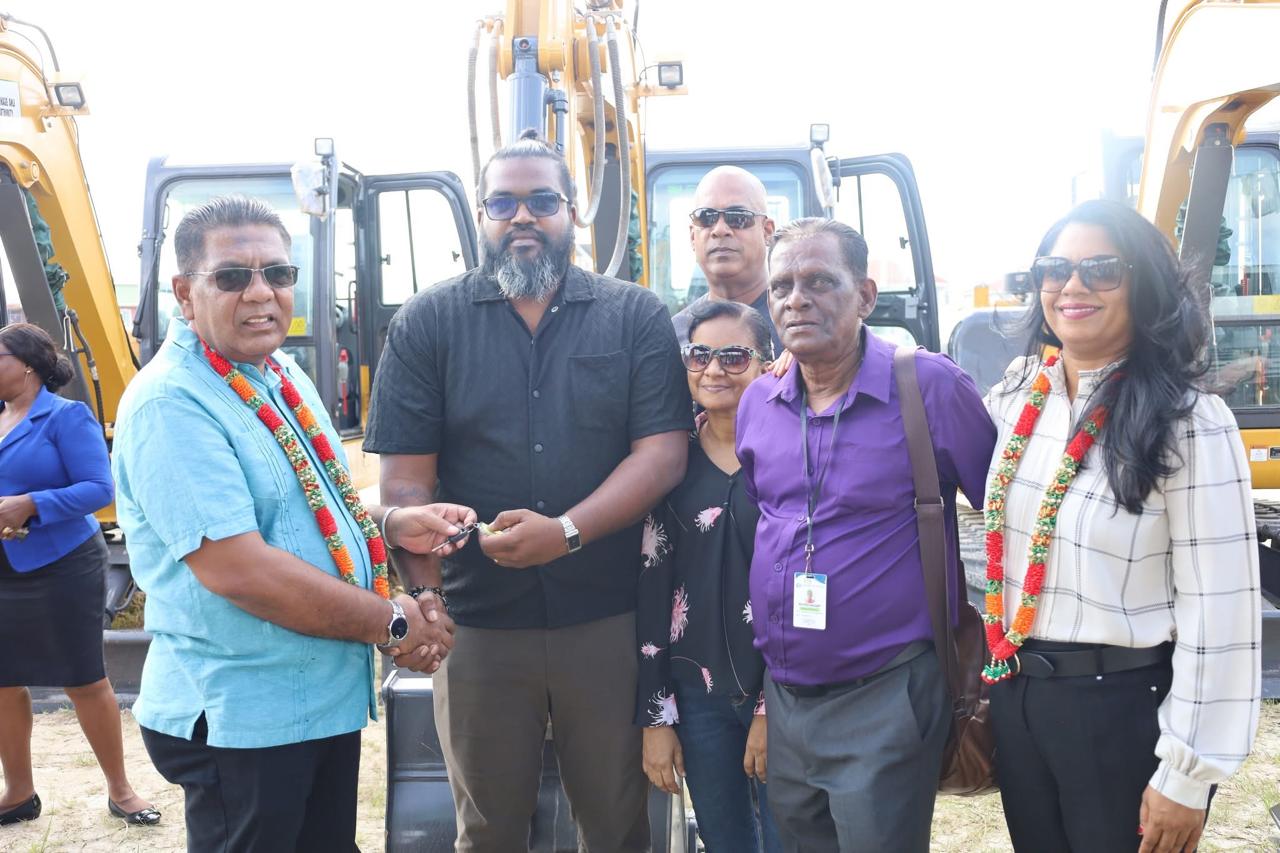 East Bank NDCs receive mini-excavators to enhance D&I works