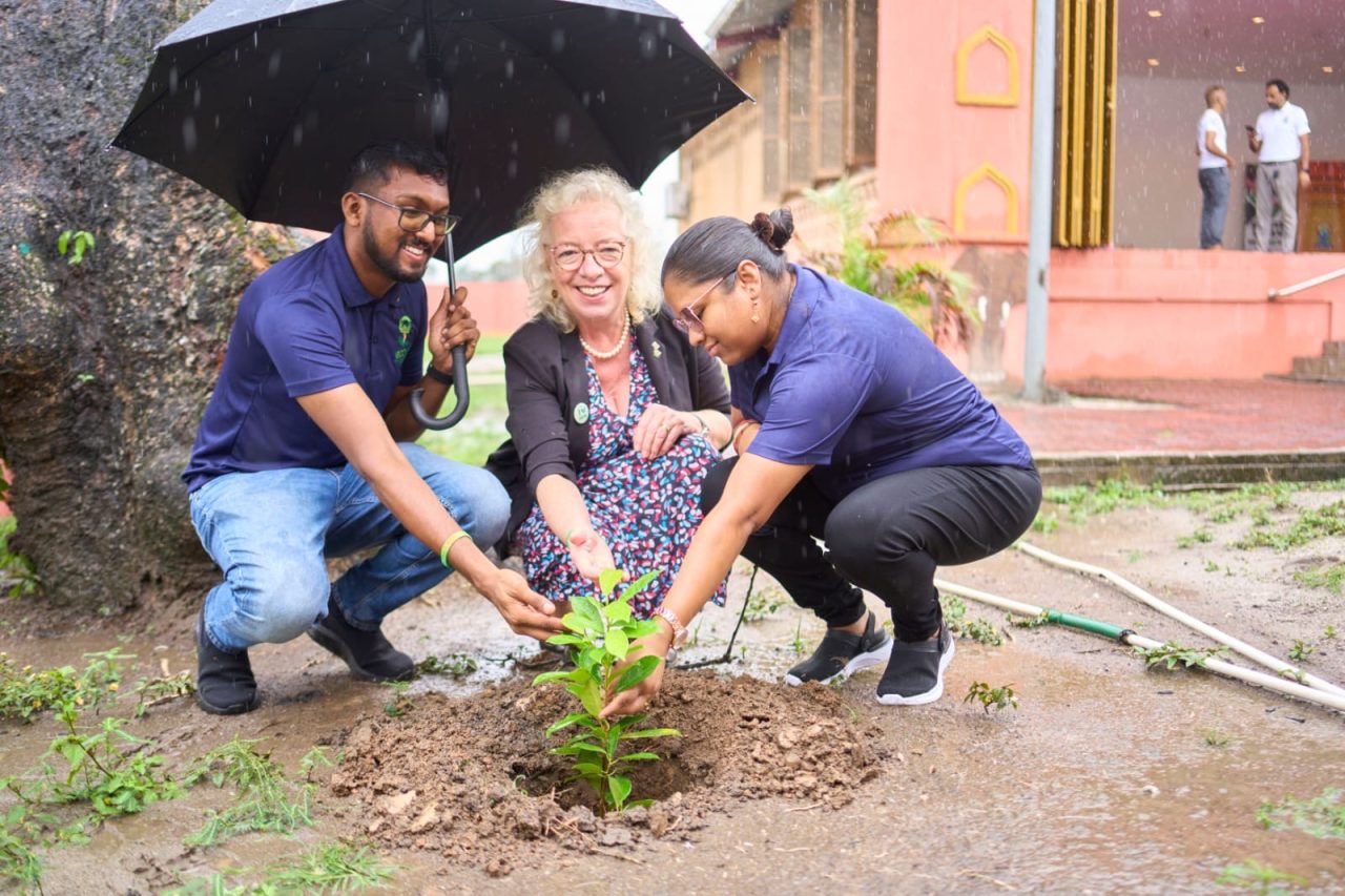 Recover Guyana celebrates Earth Day  with yoga and tree-planting exercises