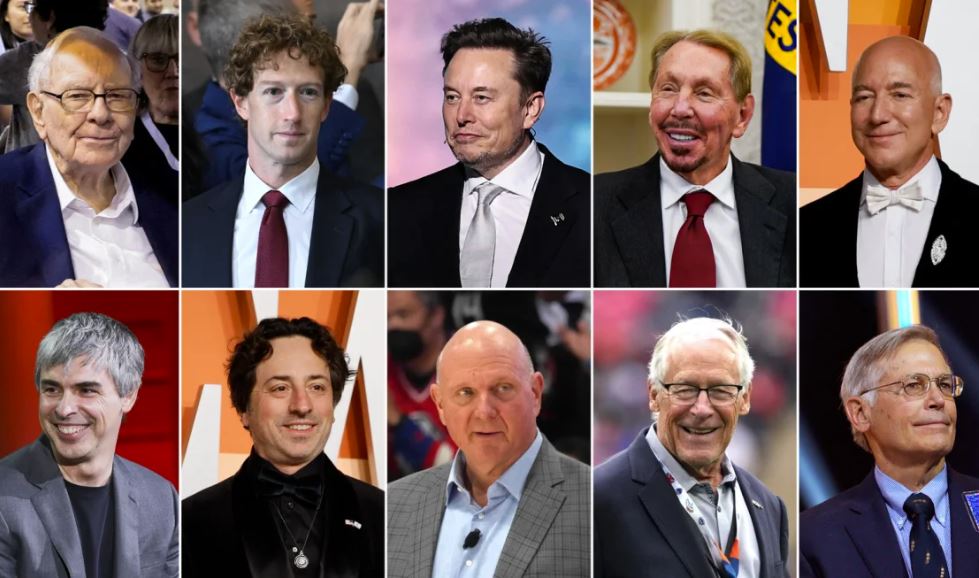 The 10 richest Americans got $365 billion richer in past year