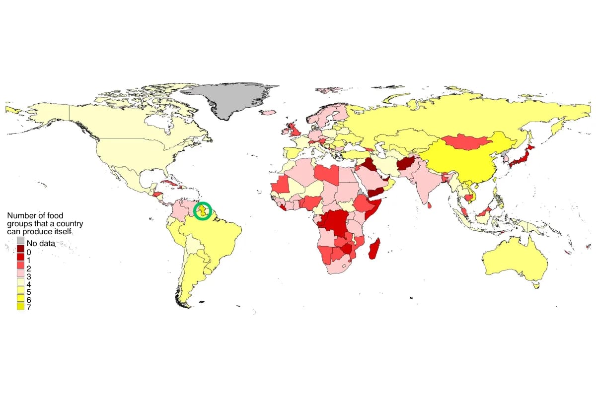 Guyana only country in the world that produces all the food it needs, study finds