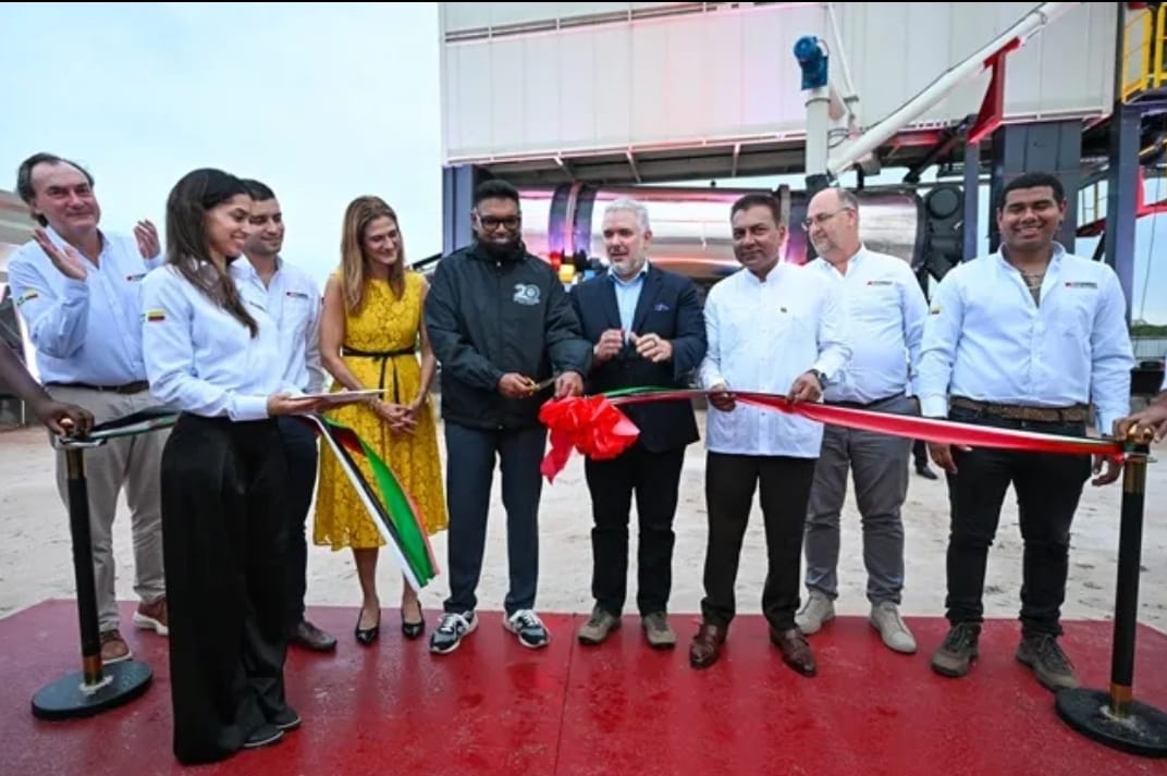 Guyana, Colombia cement ties with commissioning of asphalt plant