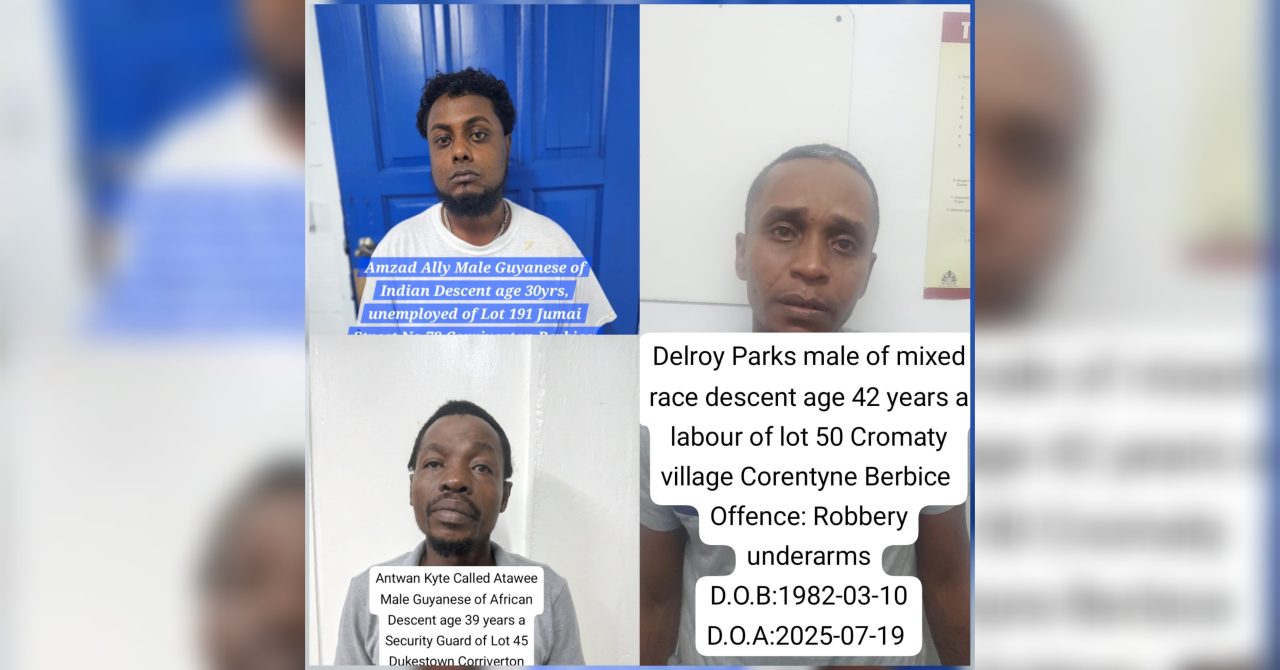Berbice trio remanded for armed robbery
