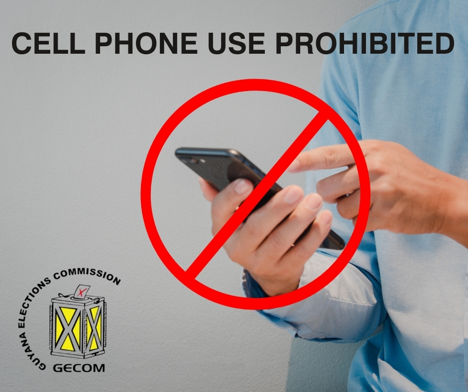 GECOM: Cell phones prohibited in polling stations