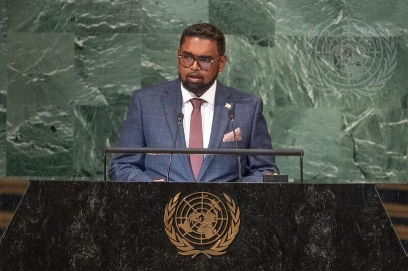 President tells UN: Guyana will not cower to threats from Venezuela