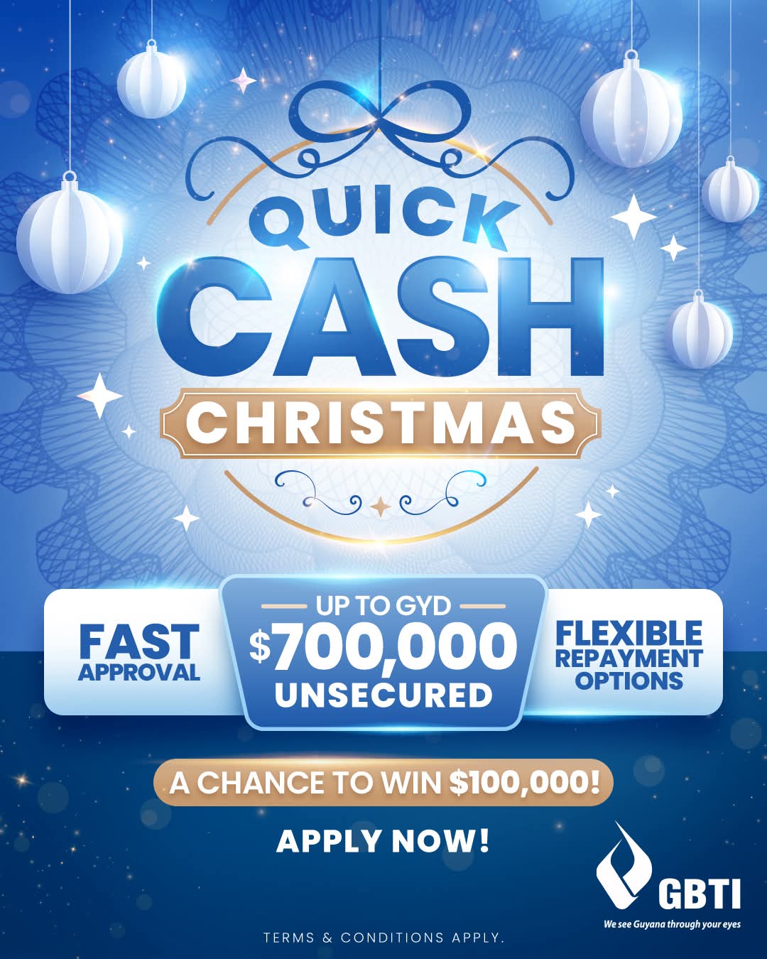 GBTI launches ’quick cash Christmas promotion’ with up to $700,000 in unsecured loans