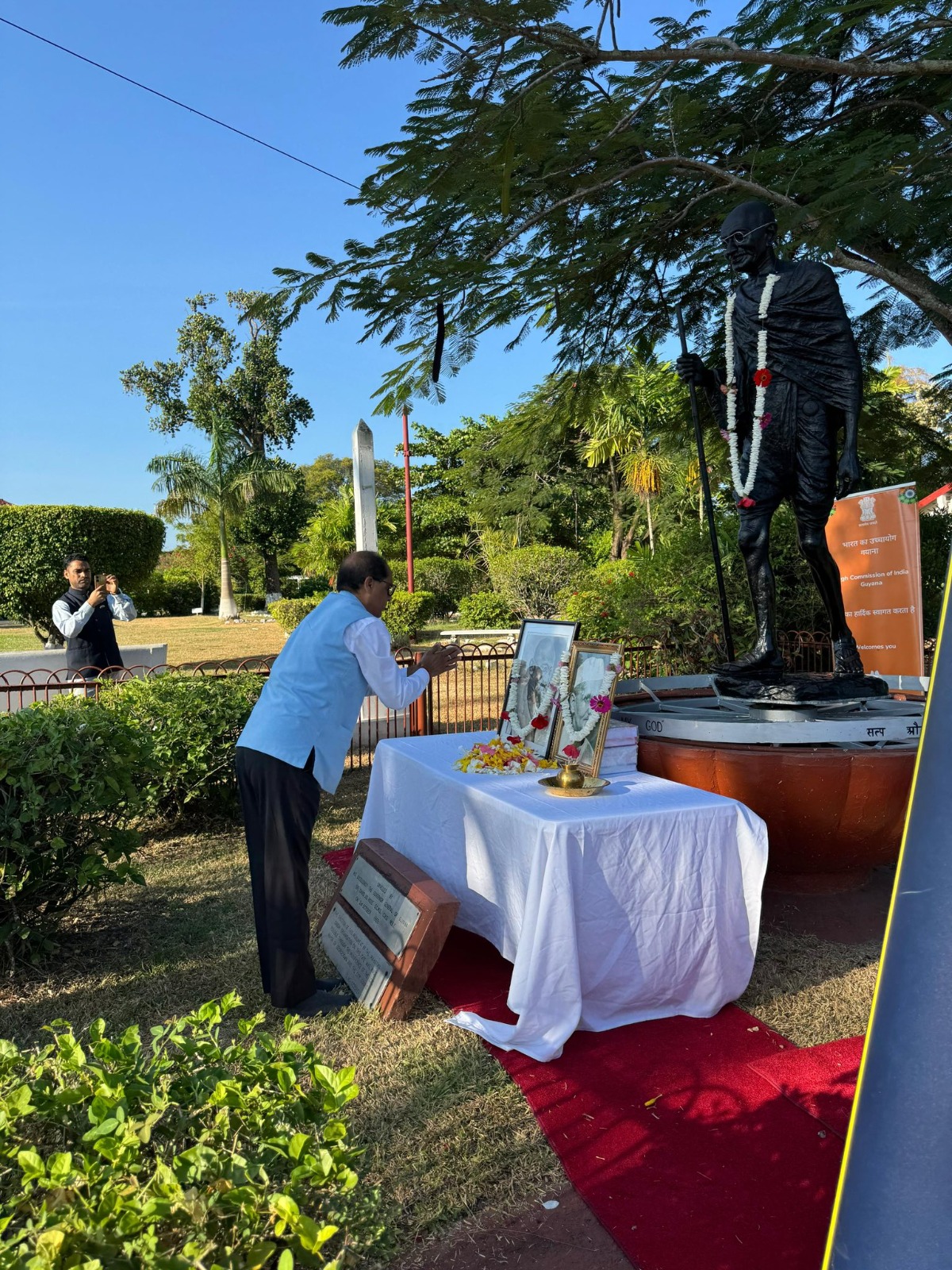 India’s High Commission in Guyana commemorates birth anniversaries of Mahatma Gandhi and Lal Bahadur Shastri