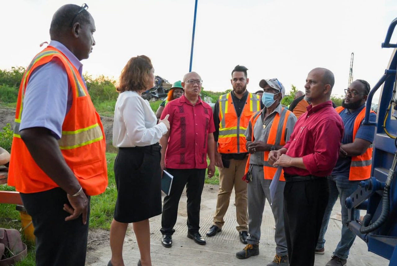 Minister Manickchand conducts follow-up visit to Haags Bosch Landfill to strengthen waste management systems