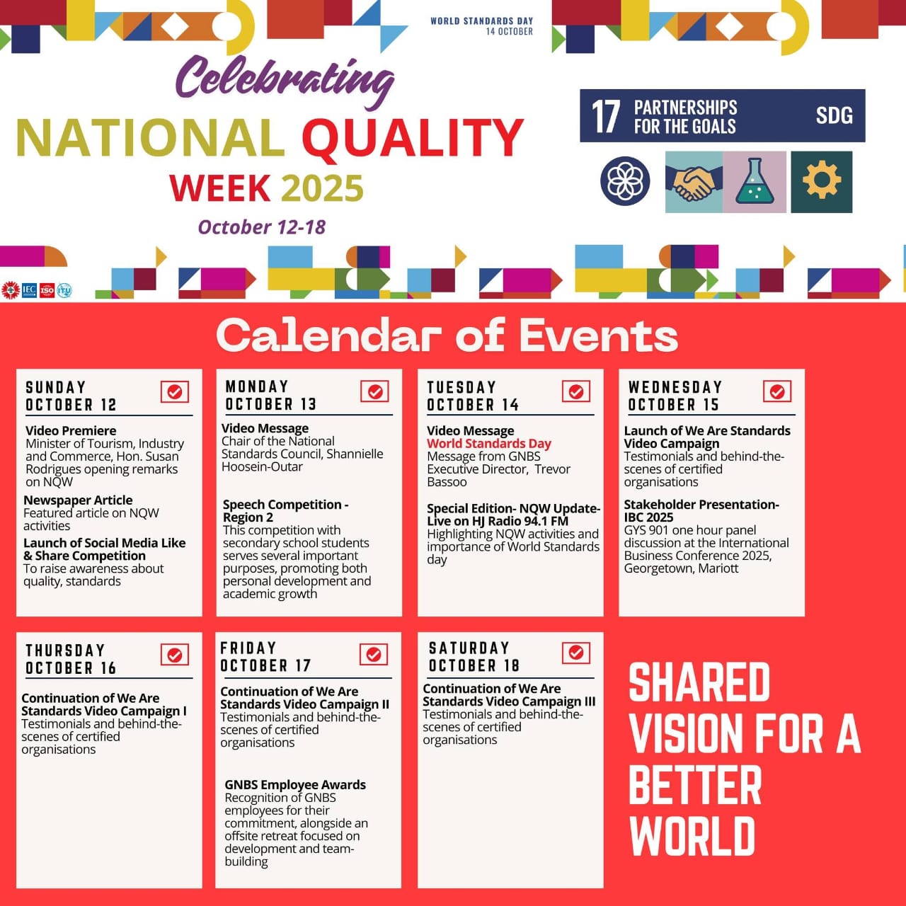 GNBS celebrates National Quality Week 2025, emphasizing partnerships for development