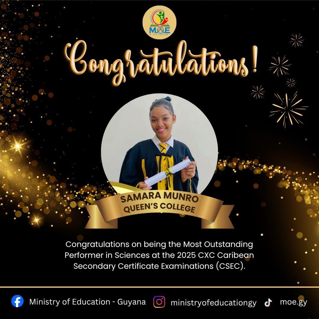 Students of SVN, QC earn top honours at CSEC