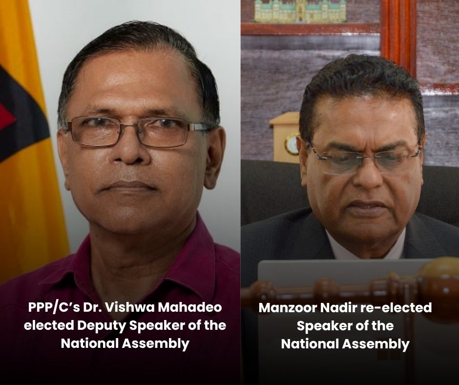 Nadir re-elected Speaker, Mahadeo deputy