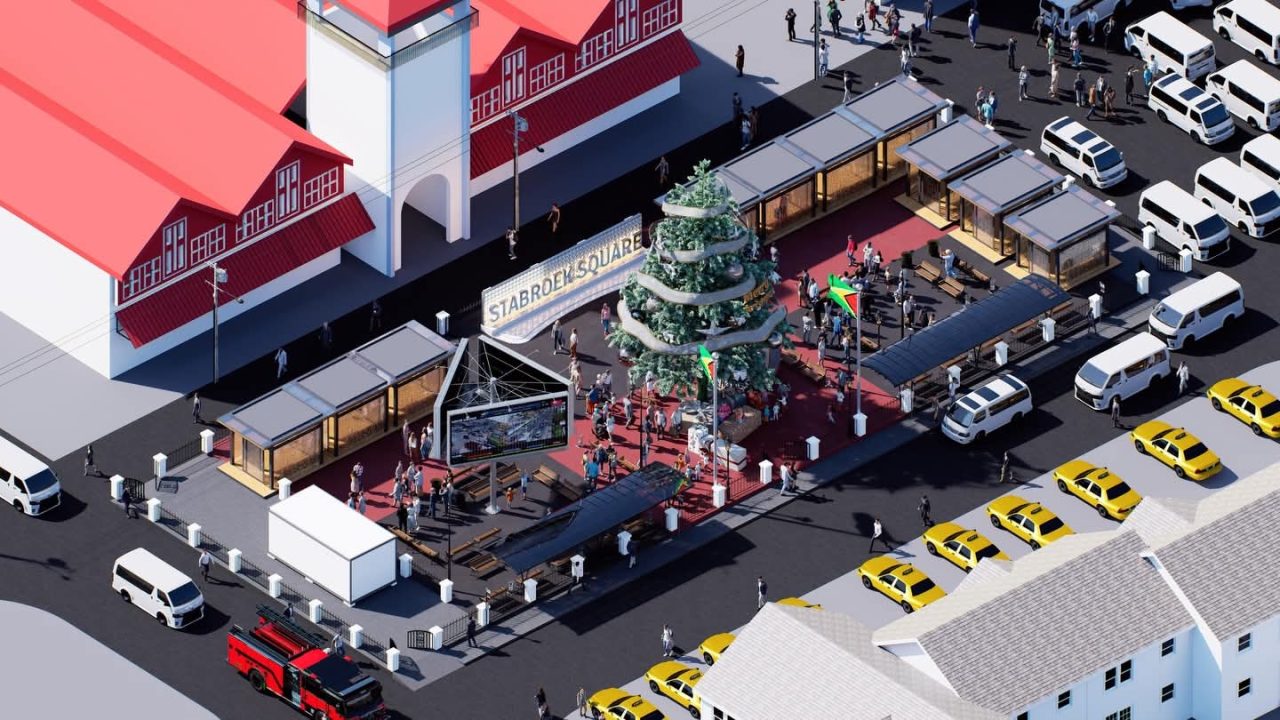 Public space with benches, décor, and performance area planned for Stabroek