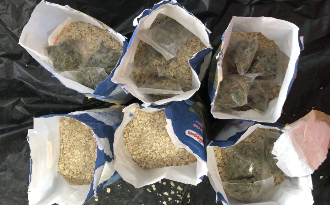 Cannabis found in oats packets at Ogle airport