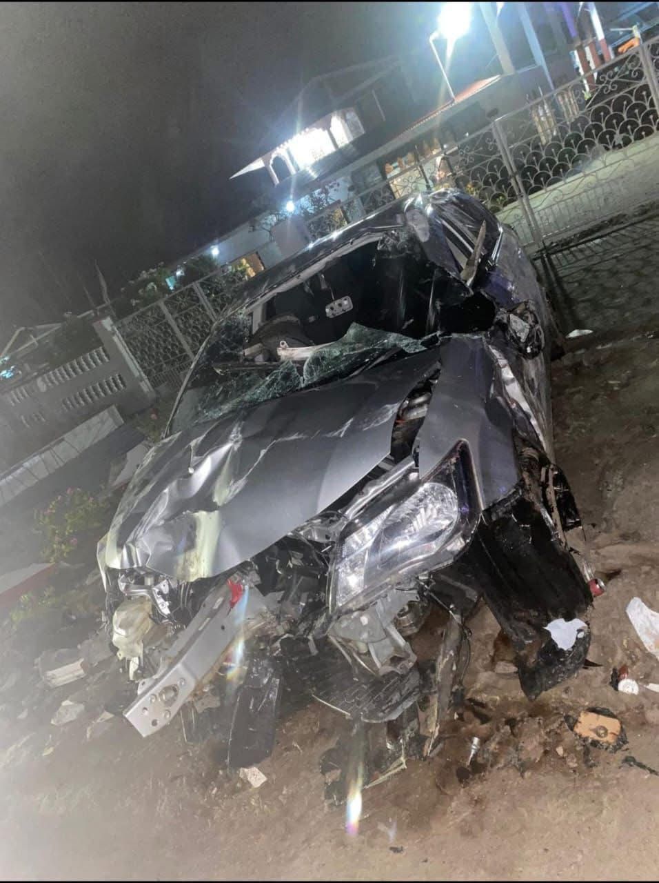 One injured, another critical after vehicle slams into lamp pole