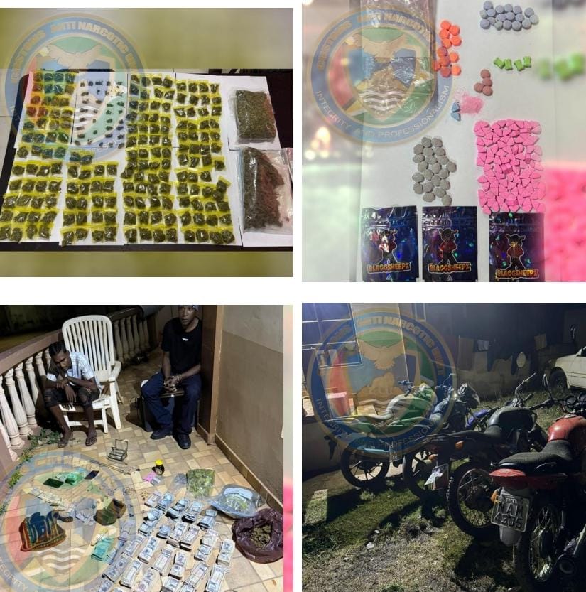 CANU Lethem raid nets suspected drugs, currency and stolen motorcycles