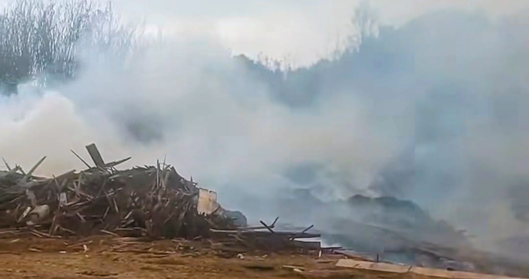 Reignited Linden sawmill fire contained, sparks health and safety concerns