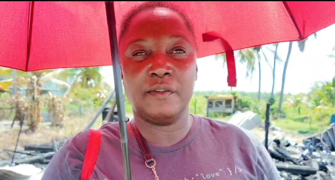 ‘I lost everything’:  Berbice Estate janitor’s lifelong home reduced to ashes, pleads for help