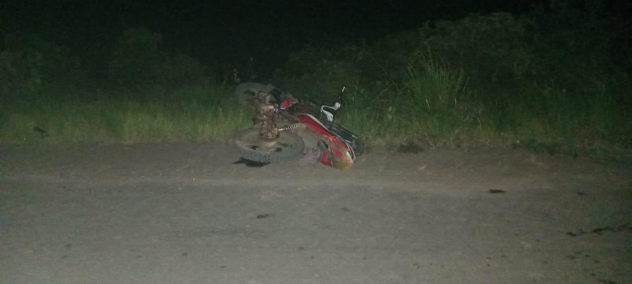 One of the motorcycles involved in the accident